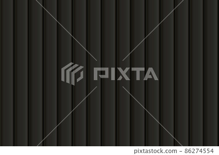Black vertical wooden, metal, or plastic seamless siding pattern 86274554