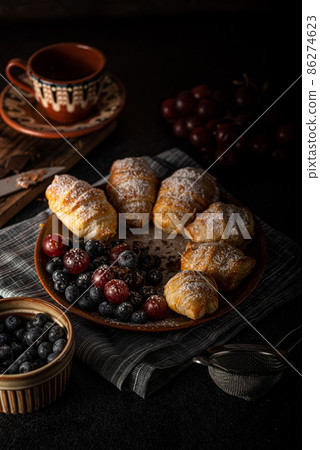 Homemade pastry filled with chocolate Homemade pastry filled with chocolate 86274623