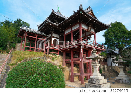 [重要傳統建築保存區]廣島縣竹原市竹原街景保護區的西法寺文明閣2 86274665