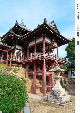 [重要傳統建築保存區]廣島縣竹原市竹原街景保存區的西法寺文明閣3 86274666