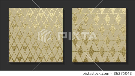 Golden luxury backgrounds set. Vintage vector illustration. Golden luxury backgrounds set. Vintage vector illustration. 86275048