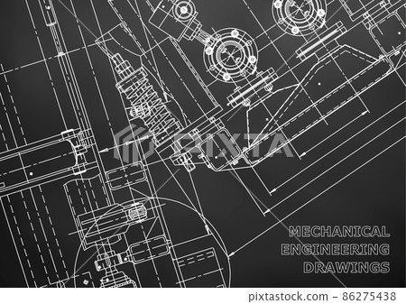 Mechanical engineering drawings. Background for inscription 86275438