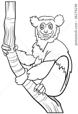 cartoon indri comic animal character 86276296