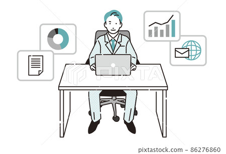 Person Business person man working at the desk 86276860