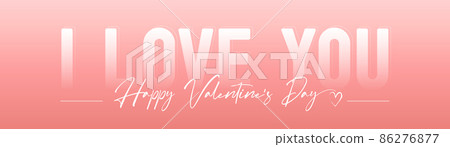 I Love You greeting card for Valentines day. Romantic pink background. Hand lettering. Typography design. Suit for invitation, poster, brochure, banner, advertising, postcard. Vector illustration I Love You greeting card for Valentines day. Romantic pink background. Hand lettering. Typography design. Suit for invitation, poster, brochure, banner, advertising, postcard. Vector illustration 86276877