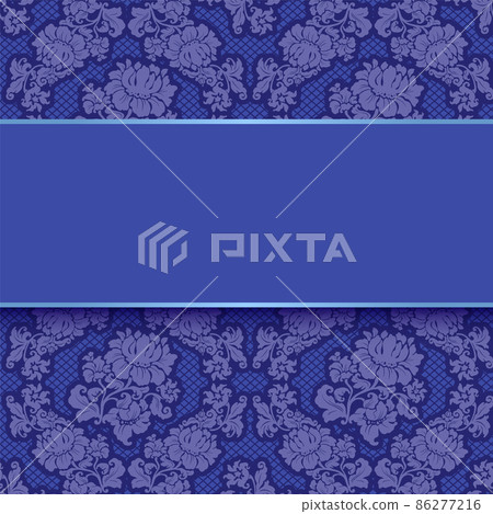 Lace background-template, ornamental fabric, very peri floral pattern 86277216