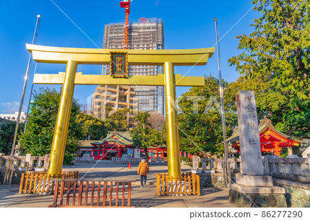 正在進行再開發的柳瀨地區小金神社<岐阜縣岐阜市> 86277290