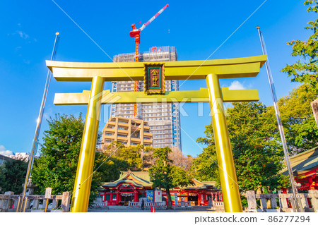 正在進行再開發的柳瀨地區小金神社<岐阜縣岐阜市> 86277294