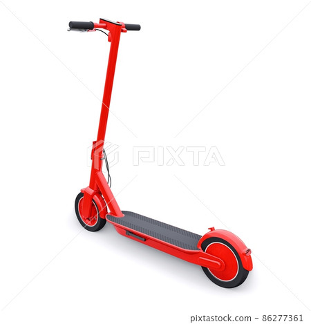 electric folding scooter for leisure and city trips 3D illustration electric folding scooter for leisure and city trips 3D illustration 86277361