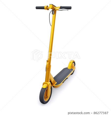 electric folding scooter for leisure and city trips 3D illustration 86277387