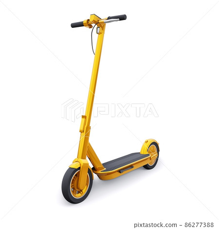 electric folding scooter for leisure and city trips 3D illustration 86277388