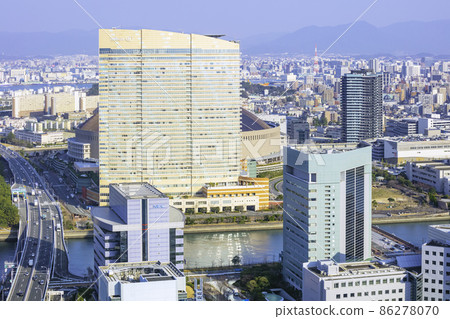 Beautiful cityscape of Fukuoka seen from Fukuoka Tower 86278070