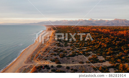 Beautiful landscape of the coastline in Tuscany, Italy. 86281914