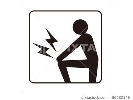 Knee pain pictogram 86282146