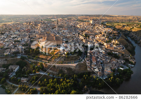 Aerial view historical city of Toledo. Spain 86282666