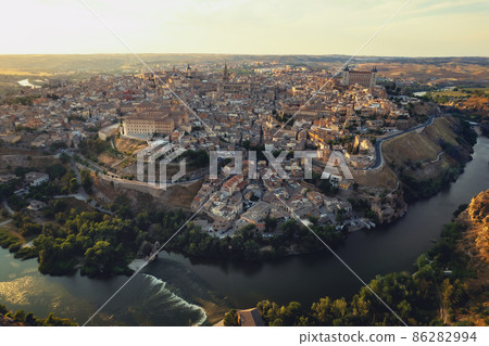 Aerial view historical city of Toledo. Spain 86282994
