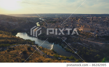 Aerial view historical city of Toledo. Spain 86282995