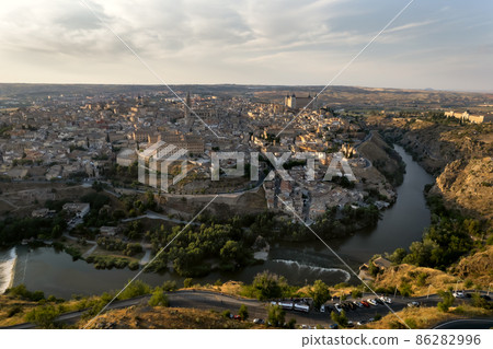 Aerial view historical city of Toledo. Spain 86282996
