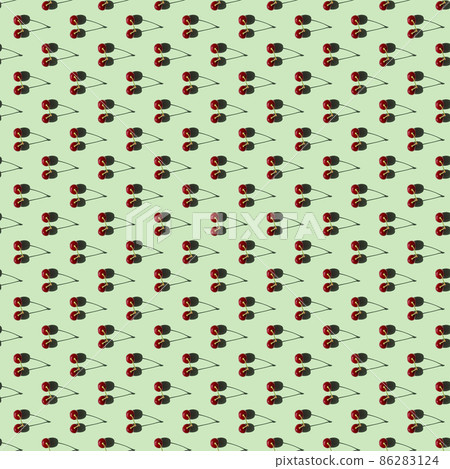 seamless pattern of two cherries on a green background seamless pattern of two cherries on a green background 86283124