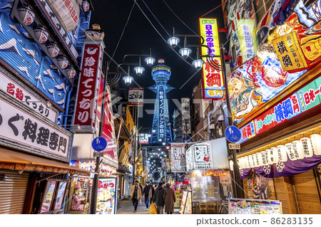 大阪新世界夜景 86283135