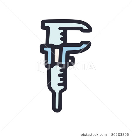 calipers color vector doodle simple icon design 86283896