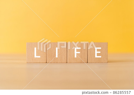 上面寫著“生命”的積木 86285557