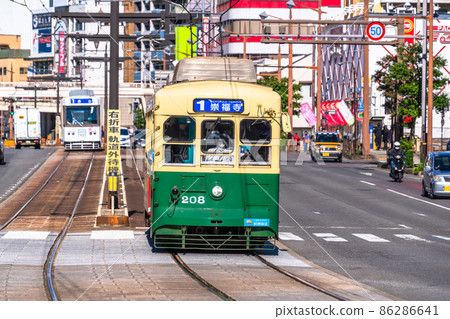 《Nagasaki Prefecture》 Nagasaki City Tramscape ・ Near Nagasaki Station 86286641
