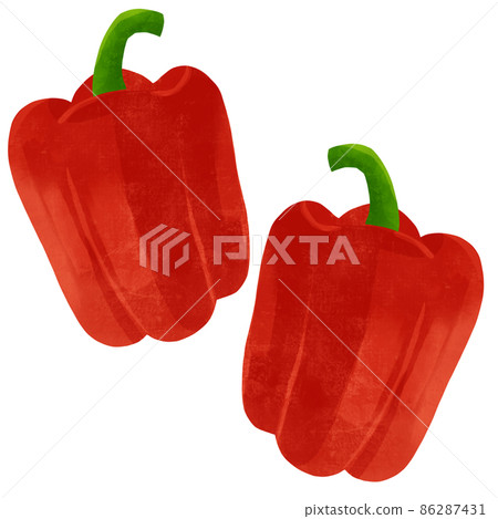 Red paprika hand-drawn illustration 86287431