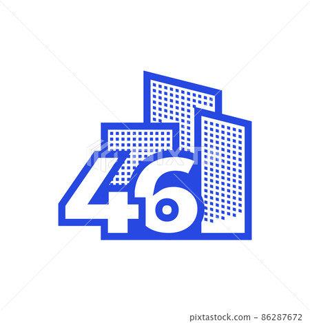 number 46 with building logo design vector graphic symbol icon illustration creative idea number 46 with building logo design vector graphic symbol icon illustration creative idea 86287672