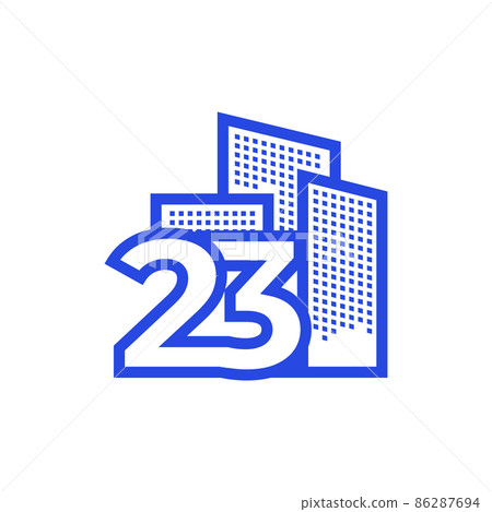 number 23 with building logo design vector graphic symbol icon illustration creative idea number 23 with building logo design vector graphic symbol icon illustration creative idea 86287694