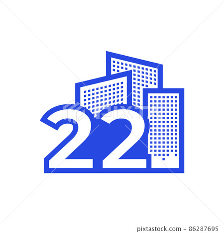 number 22 with building logo design vector graphic symbol icon illustration creative idea number 22 with building logo design vector graphic symbol icon illustration creative idea 86287695