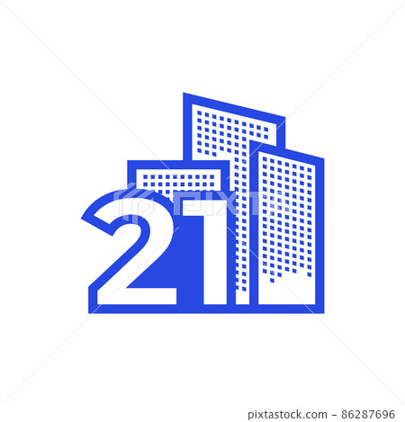 number 21 with real estate logo design vector graphic symbol icon illustration creative idea 86287696