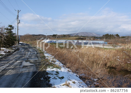 Snow scene of Rokkasho village Snow scene of Rokkasho village 86287756