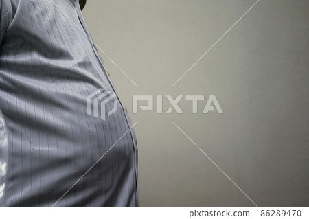 Middle-aged fat belly Middle-aged fat belly 86289470