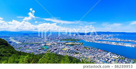 Takamatsu City Local City Shikoku Kagawa Prefecture High Angle [Panorama View from Yashima] 86289953