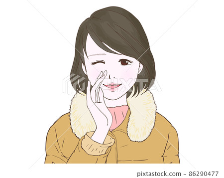 羽絨服女②(秘聞,眨眼) 羽絨服女②(秘聞,眨眼) 86290477