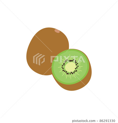 水果插圖獼猴桃及其橫截面 86291330