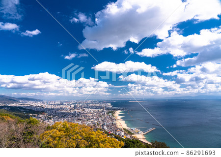 《兵庫縣》神戶市 須馬浦公園景觀，海邊的街景 86291693