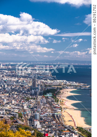 《Hyogo Prefecture》 Kobe City View of Sumaura Park, a cityscape along the sea 86291702