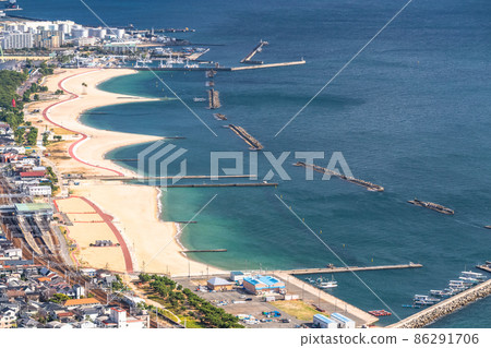 《兵庫縣》神戶市 須馬浦公園景觀，海邊的街景 86291706