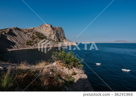 View of Mount Eagle In the resort village of Novy Svet in Crimea on the Black Sea coast 86291968