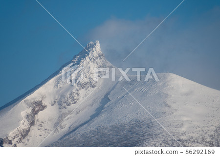 大沼國定公園_駒岳_活火山_冬季_冬季山_冬季駒岳_冬季大沼 86292169