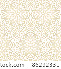 Abstract Gold Arabic Motif Vector Seamless Pattern Design 86292331