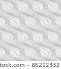 Abstract Grey Curve Line Vector Seamless Pattern Design 86292332