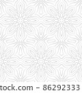 Abstract Grey Arabic Motif Vector Seamless Pattern Design 86292333