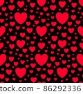 Abstract Love Heart Vector Seamless Pattern Design 86292336