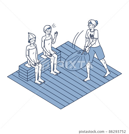 A female isometric illustration of a good female heat wave master Auf Goose 86293752