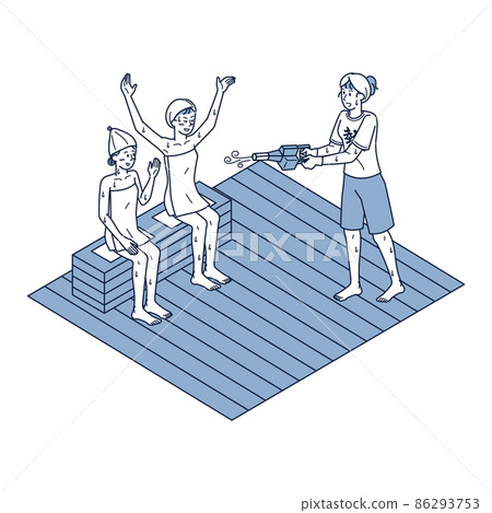 A female isometric illustration of a female heat wave teacher's burning blower A female isometric illustration of a female heat wave teacher's burning blower 86293753