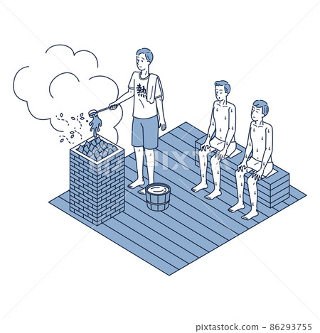 Isometric illustration of a male heat wave master who plays a leil Isometric illustration of a male heat wave master who plays a leil 86293755
