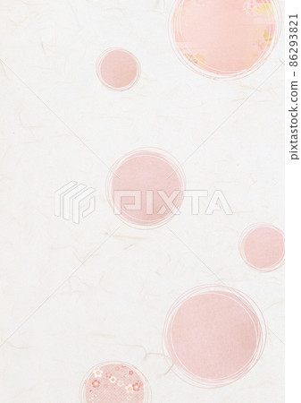 Sakura pattern fluffy ball background material Japanese style image 86293821